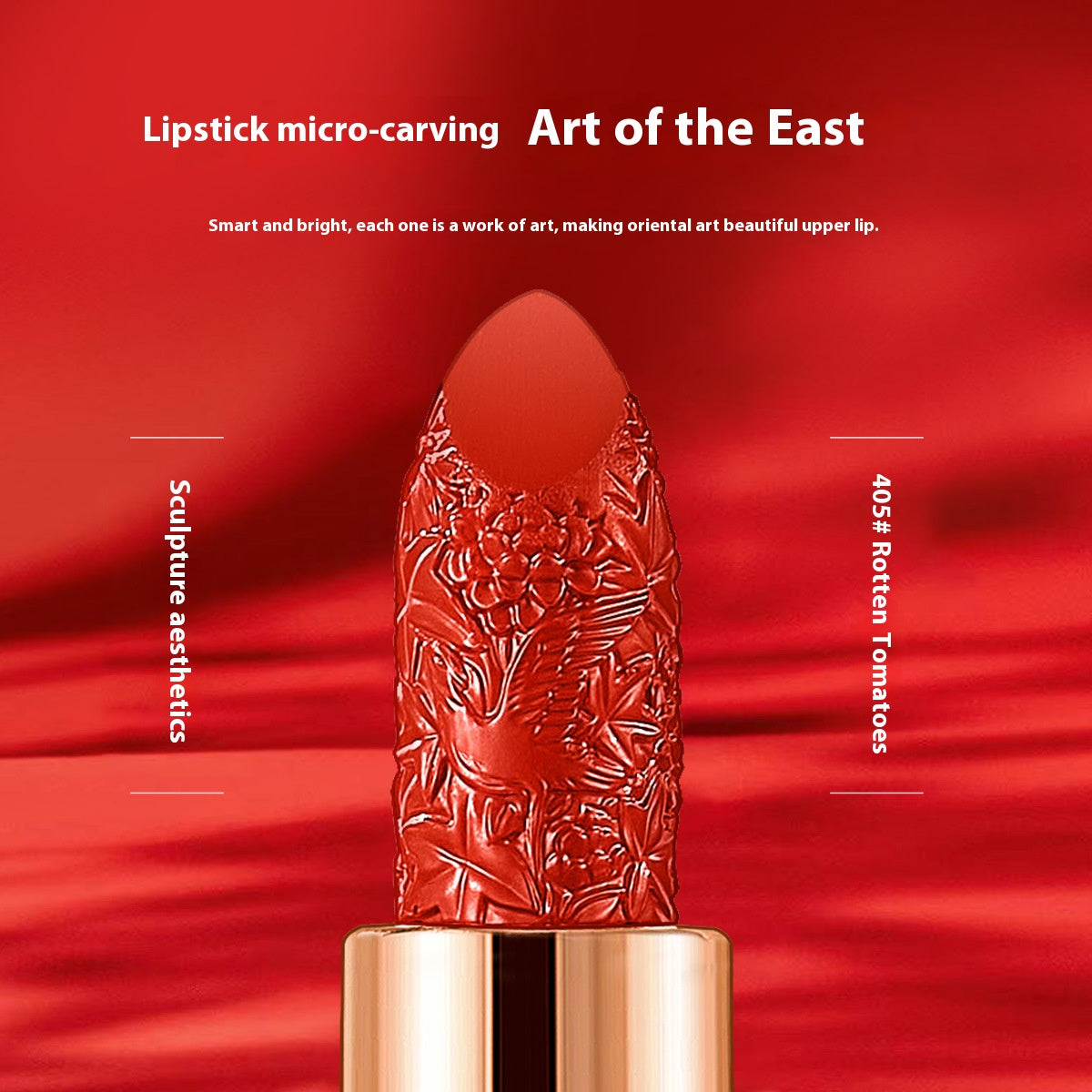 Velvet matte engraved lipstick is not easy to take off makeup, sweat-proof and moisturizing, make-up-holding base lipstick lipstick