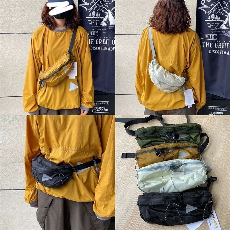 Burst Shuai ultra-light and thin 3m reflective and outdoor function waterproof DuPont plaid nylon fanny pack strap breast bag