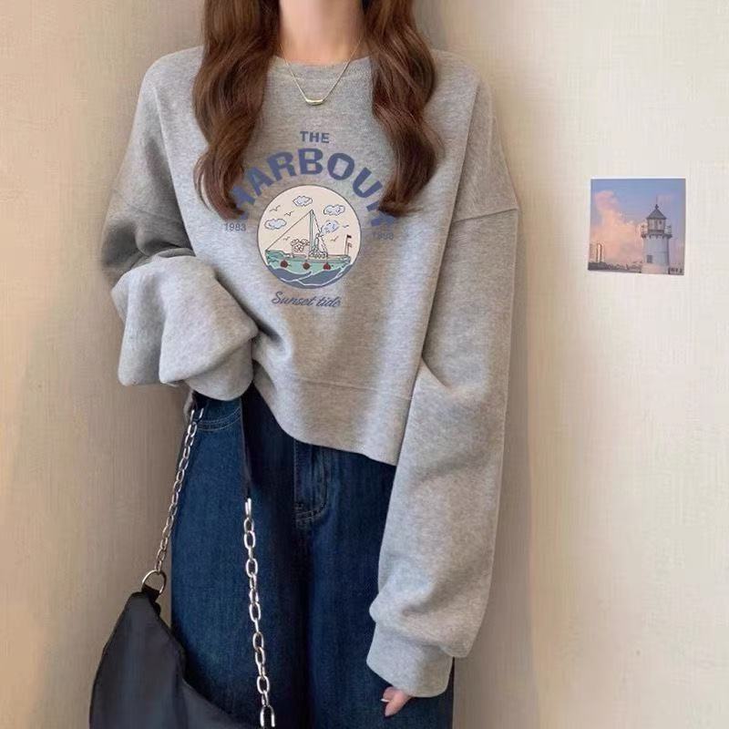 Mickey style long-sleeved sweatshirt