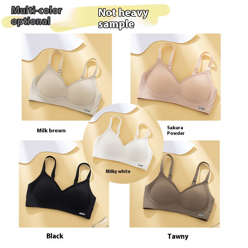 Underwear women gather small breasts, sexy pure desire, summer thin bra, anti-sagging, seamless girl style bra, no steel ring