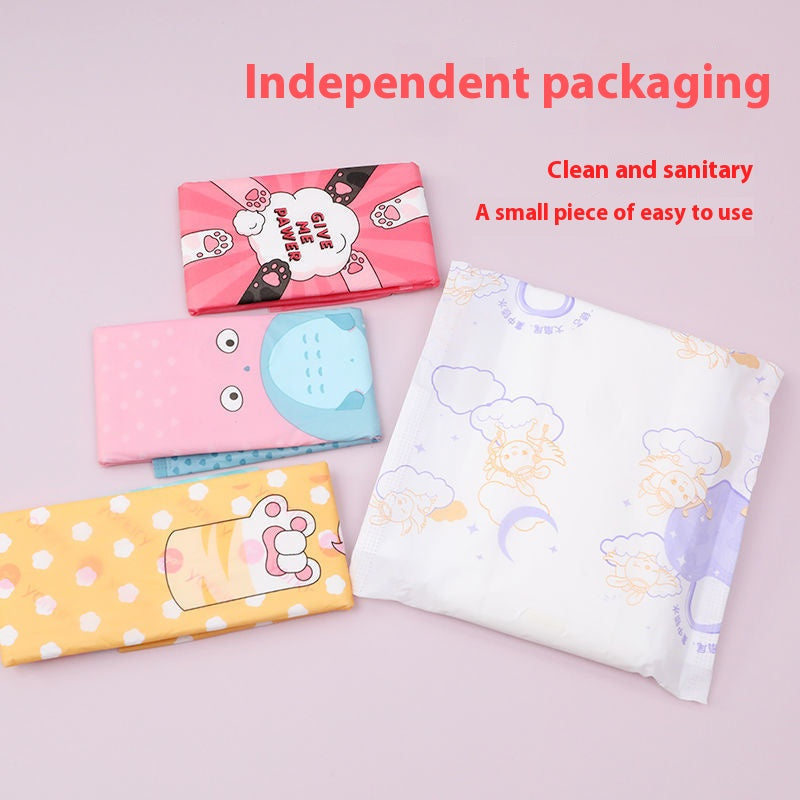 Pure cotton sanitary napkin day and night combination extended night use ultra-thin anti-side leakage aunt towel student aunt towel